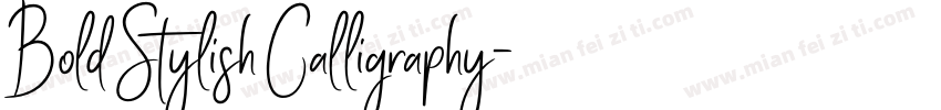 Bold Stylish Calligraphy字体转换